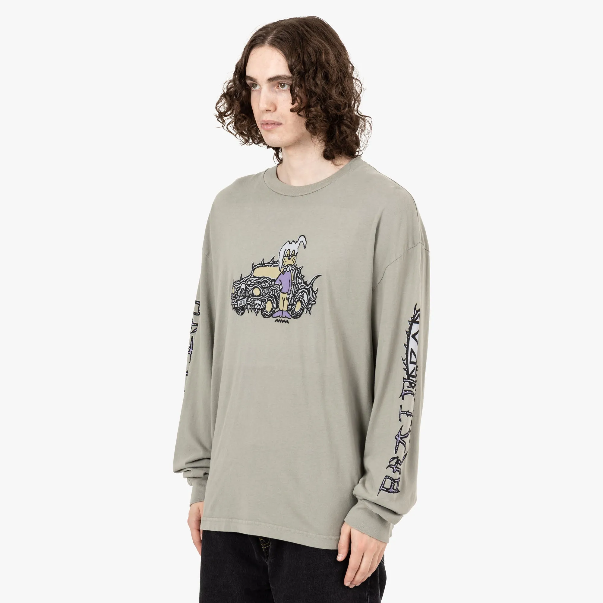 Brain Dead Bio Dog Langarm T-Shirt / Seegras