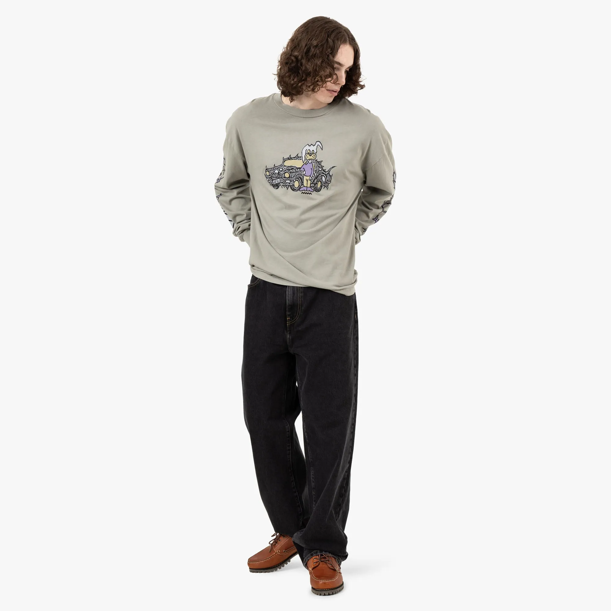 Brain Dead Bio Dog Langarm T-Shirt / Seegras