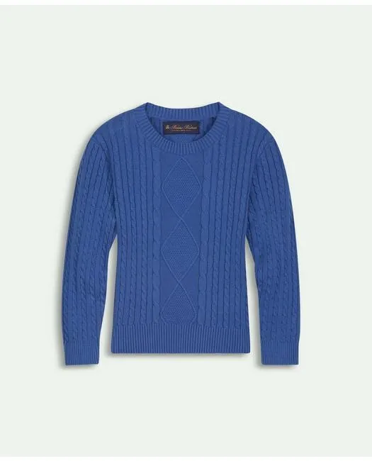 Brooks Brothers Jungen Baumwoll-Rippstrick Pullover Blau Brooks Brothers