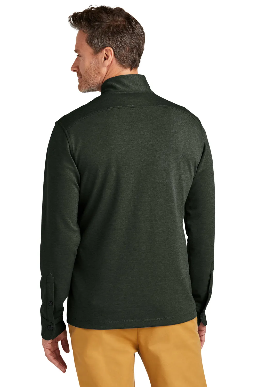 Brooks Brothers Herren Viertelknopf-Sweatshirt - Heidekiefergrün