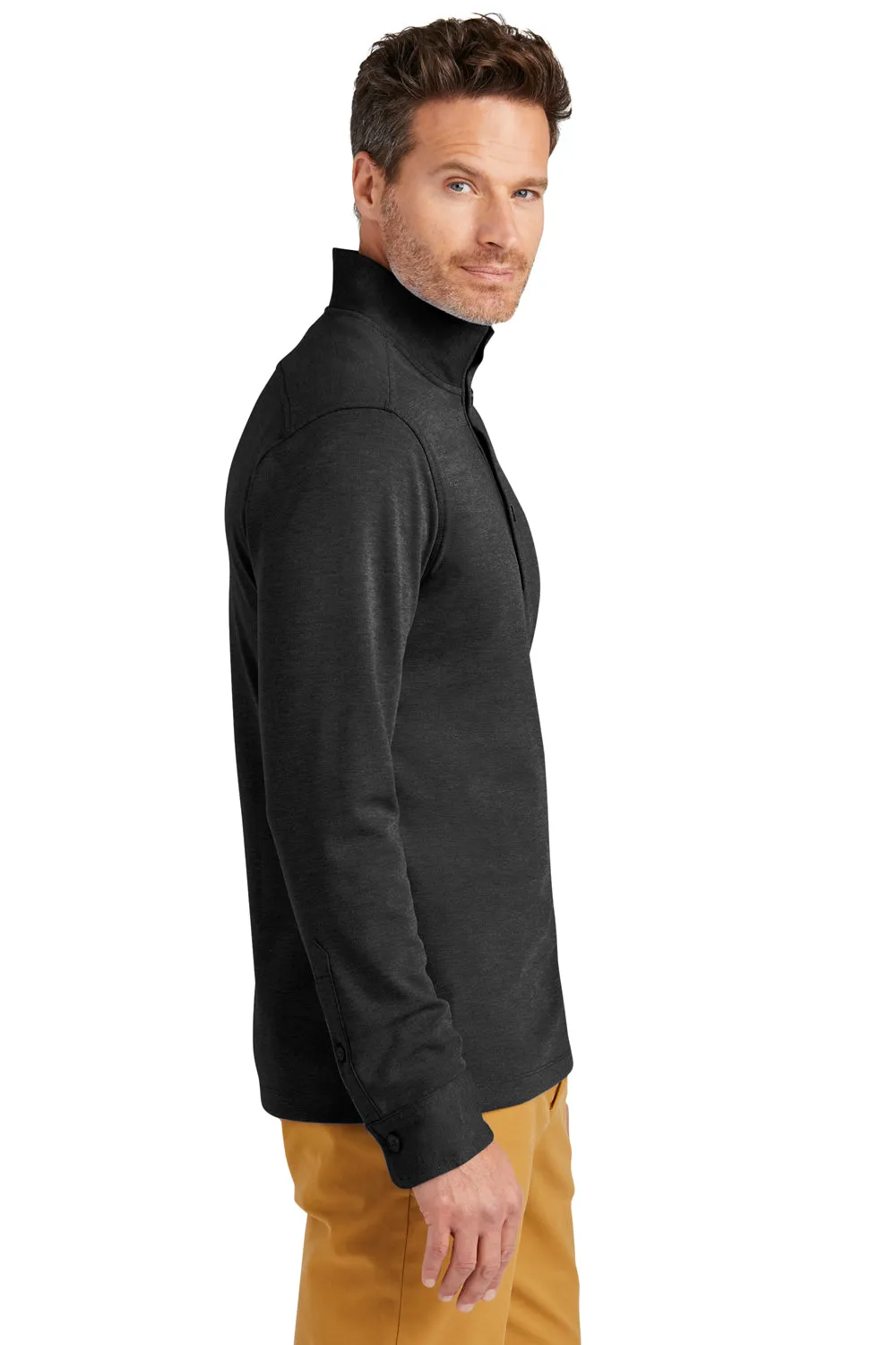 Brooks Brothers Herren Viertelknopf-Sweatshirt - Heather Windsor Grau