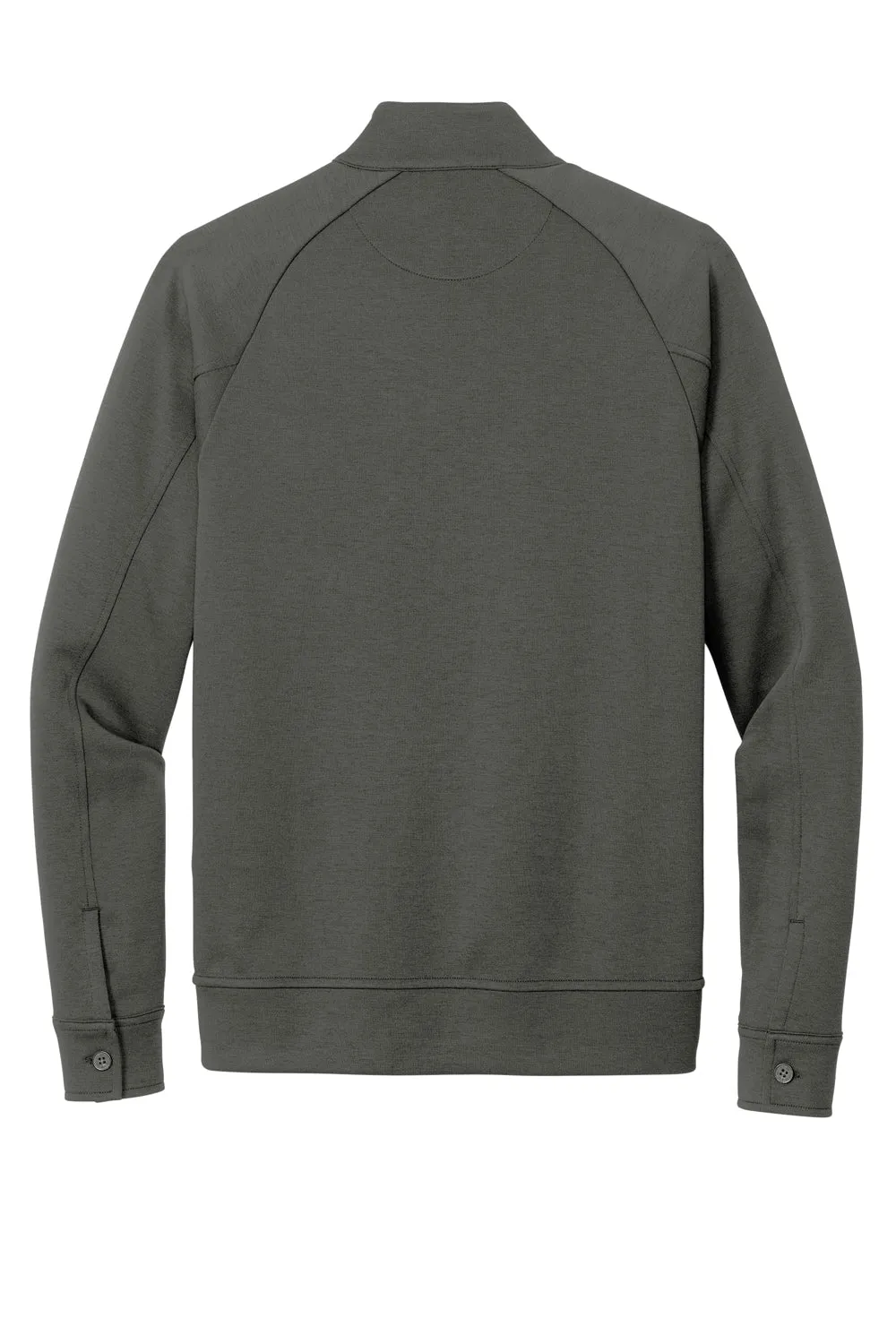 Brooks Brothers Herren Doppelgestricktes Sweatshirt mit Reißverschluss und Taschen - Windsor Grau