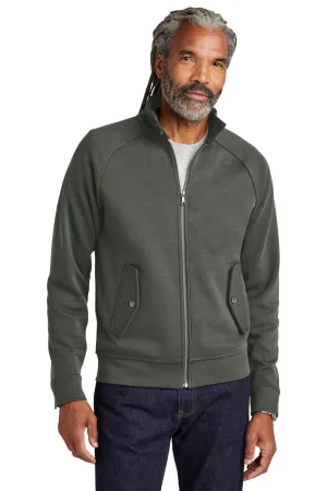Brooks Brothers Herren Doppelgestricktes Sweatshirt mit Reißverschluss und Taschen - Windsor Grau