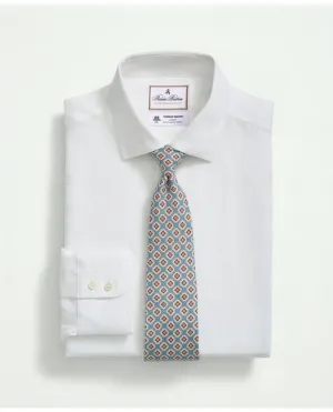 Brooks Brothers Herren X Thomas Mason Leinen Popeline Englischer Spreizkragen Weiß Brooks Brothers