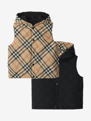 Burberry Kids Reversibles Slade Gilet in Beige