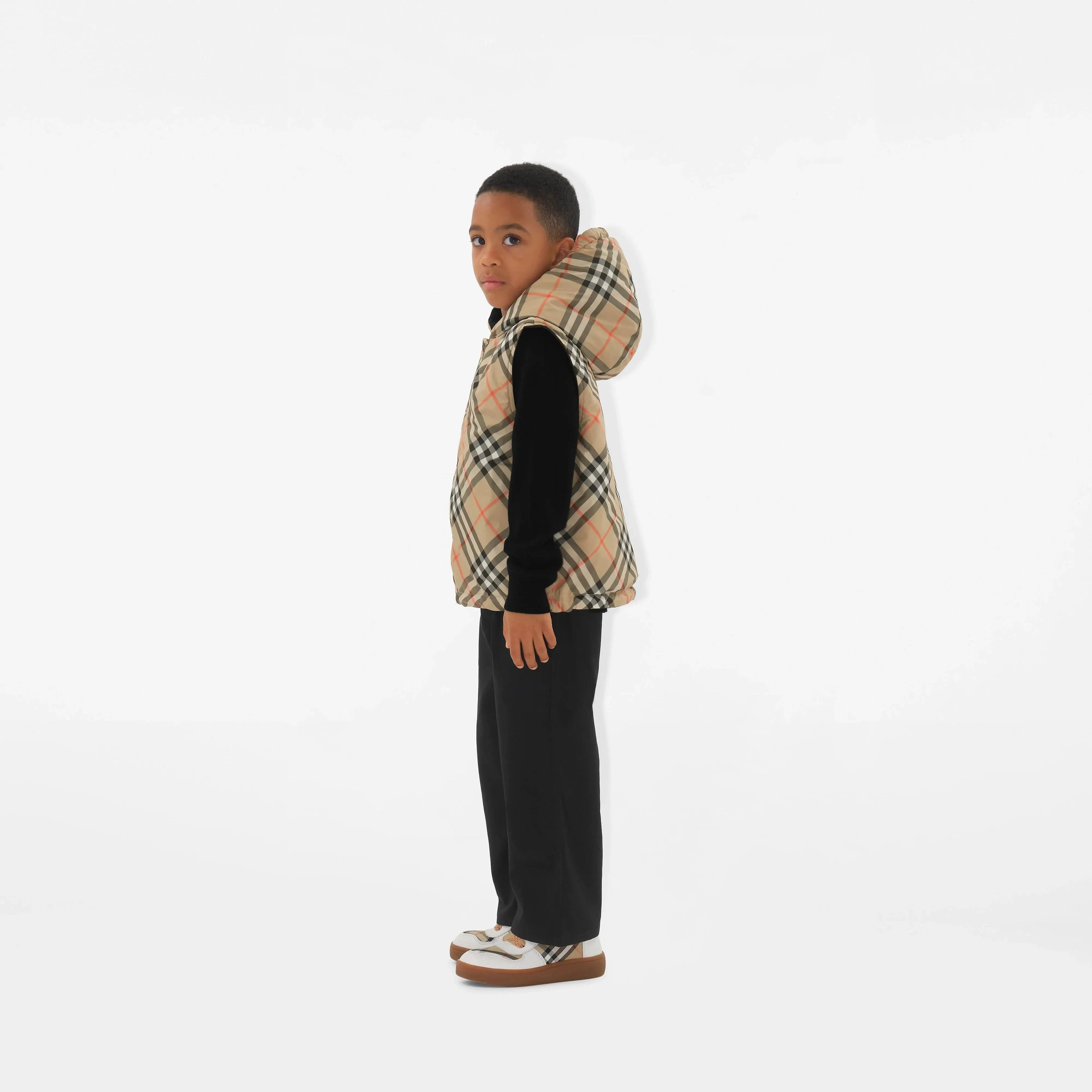 Burberry Kids Reversibles Slade Gilet in Beige