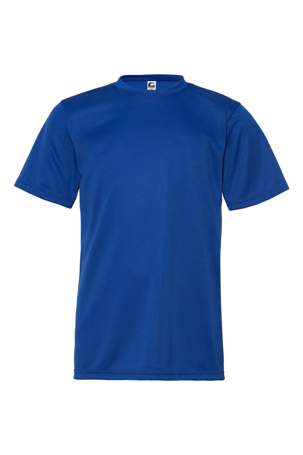 C2 Sport Jugendleistungs-Feuchtigkeitstransportierendes Kurzarm-Crewneck-T-Shirt - Königsblau