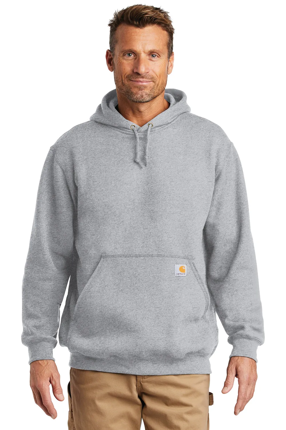 Carhartt Herren Kapuzenpullover mit Kangaroo-Tasche - Heather Grau