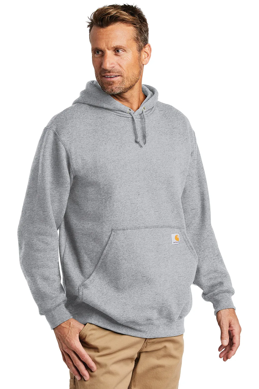 Carhartt Herren Kapuzenpullover mit Kangaroo-Tasche - Heather Grau