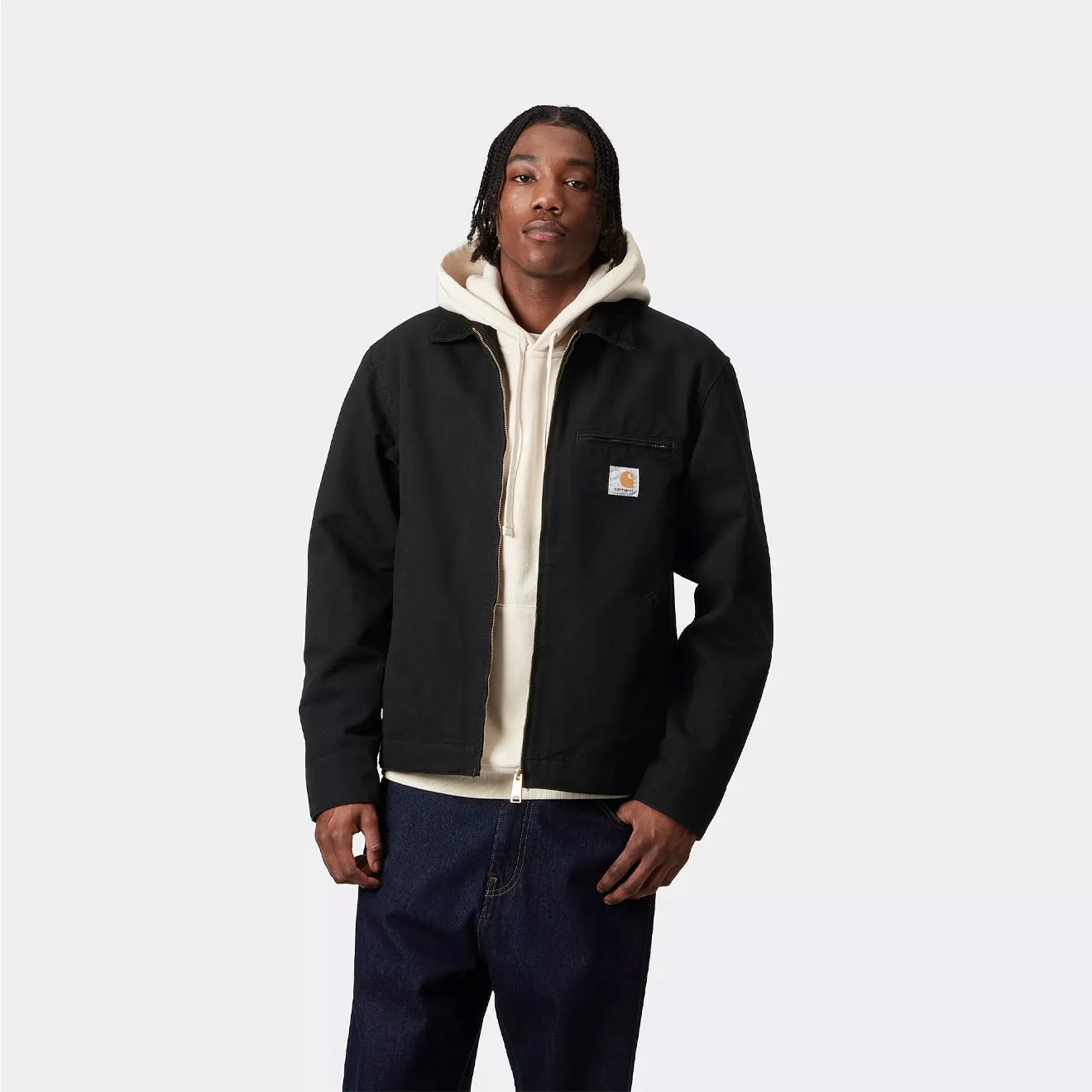 Carhartt WIP Detroit Jacke Schwarz / Schwarz Gewaschen