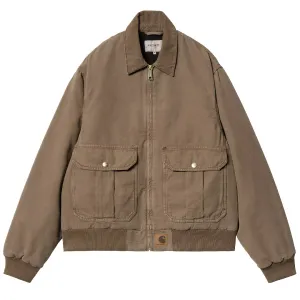 Carhartt WIP Stanton Jacke Schokolade / Schokoladenfarben Stein gefärbt