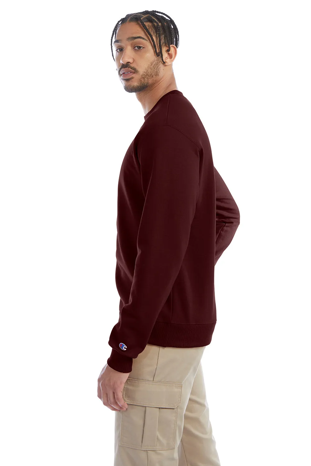 Champion Herren Double Dry Eco Feuchtigkeitstransport Fleece Crewneck Sweatshirt - Kastanienbraun