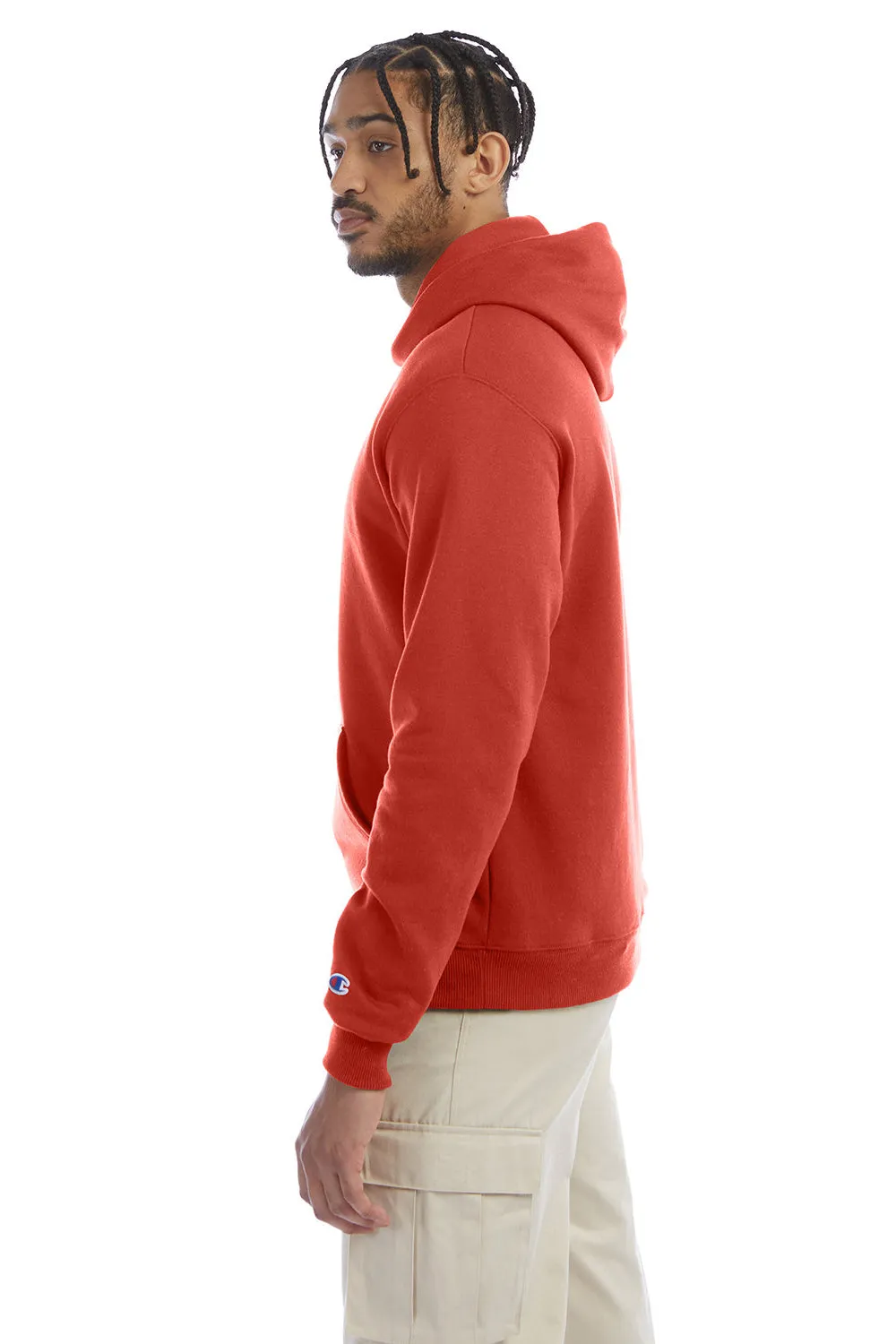 Champion Herren Double Dry Eco Feuchtigkeitstransportierende Fleece Kapuzenpullover Hoodie mit Kangaroo-Tasche - Red River Clay