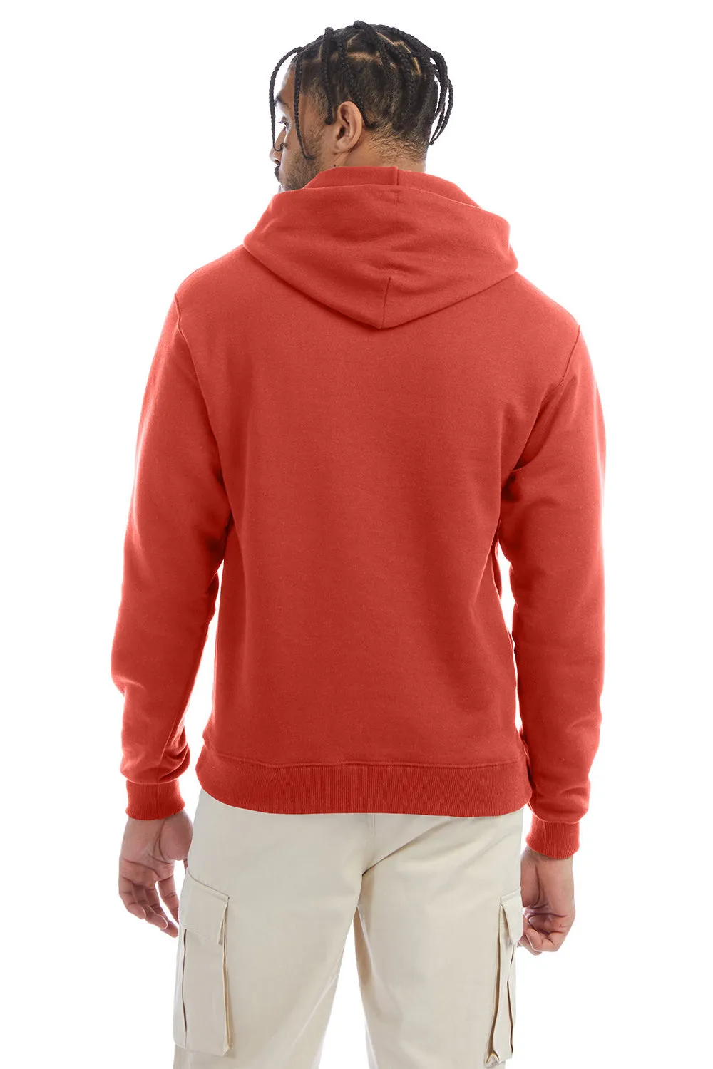 Champion Herren Double Dry Eco Feuchtigkeitstransportierende Fleece Kapuzenpullover Hoodie mit Kangaroo-Tasche - Red River Clay