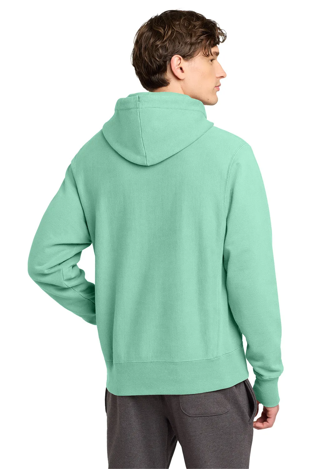 Champion Herren Reverse Weave Garment Dyed Kapuzenpullover mit Kangaroo-Tasche - Blasses Seegrün
