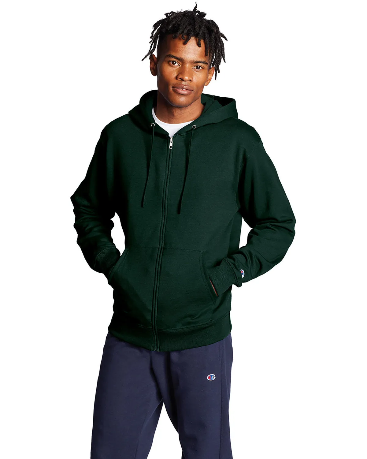 Champion S800 Erwachsenen-Doppel-Dry Eco Kapuzenpullover mit Reißverschluss