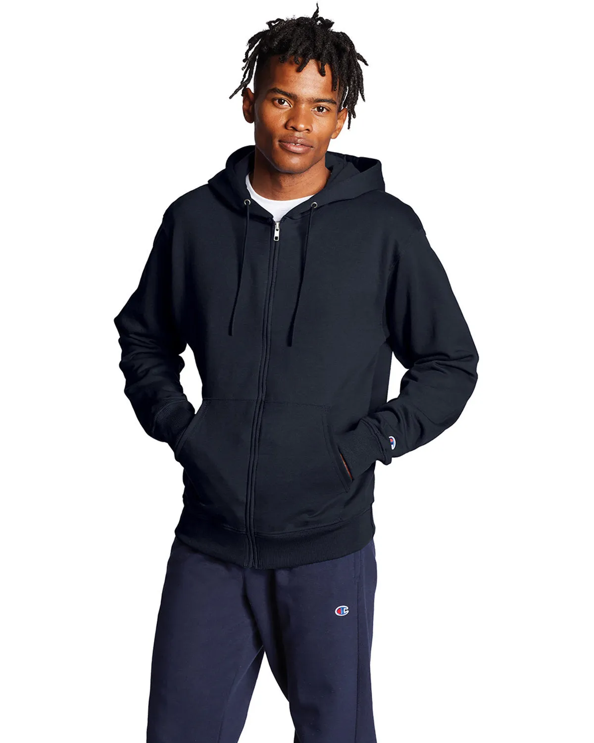 Champion S800 Erwachsenen-Doppel-Dry Eco Kapuzenpullover mit Reißverschluss