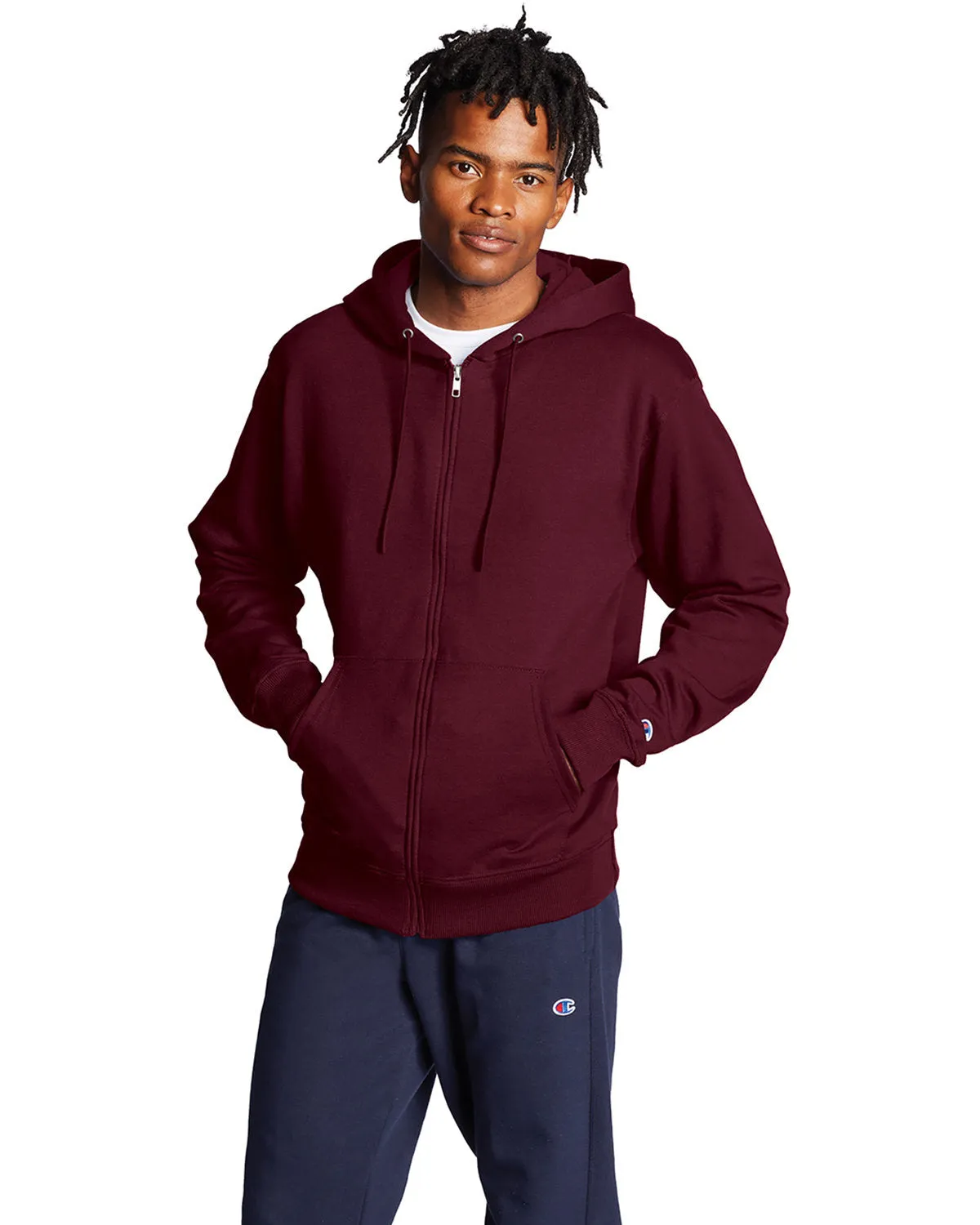 Champion S800 Erwachsenen-Doppel-Dry Eco Kapuzenpullover mit Reißverschluss