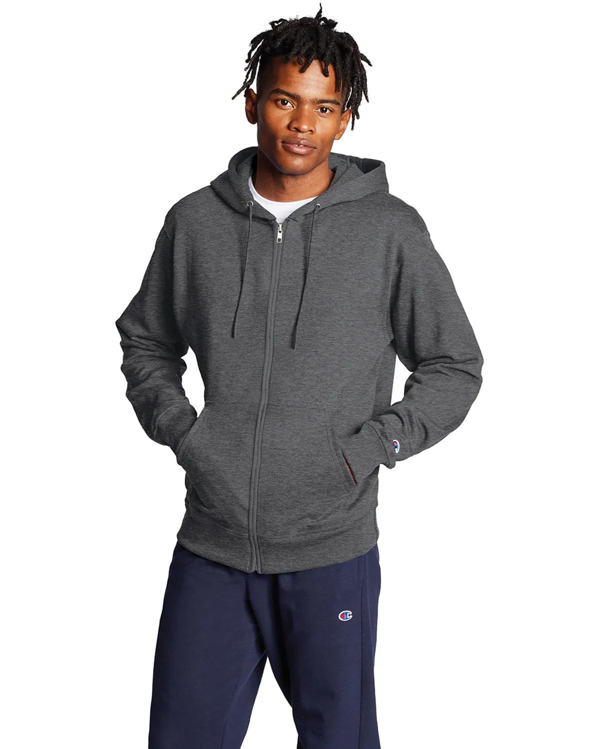 Champion S800 Erwachsenen-Doppel-Dry Eco Kapuzenpullover mit Reißverschluss