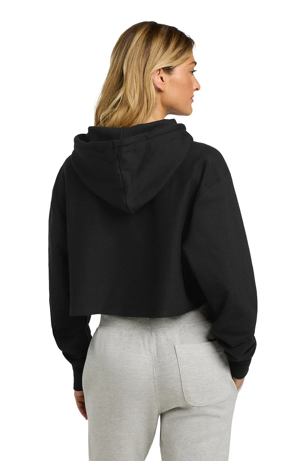 Champion Damen Reverse Weave Cropped Cut Off Kapuzenpullover Hoodie - Schwarz