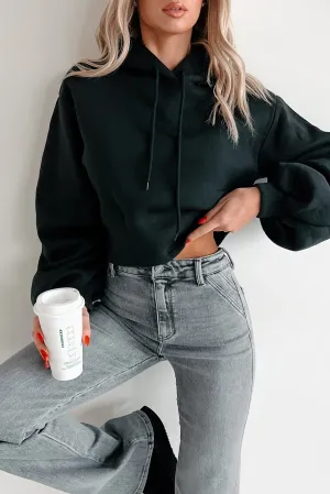 Colfax Rüschenärmel Kapuzenpullover (Schwarz)