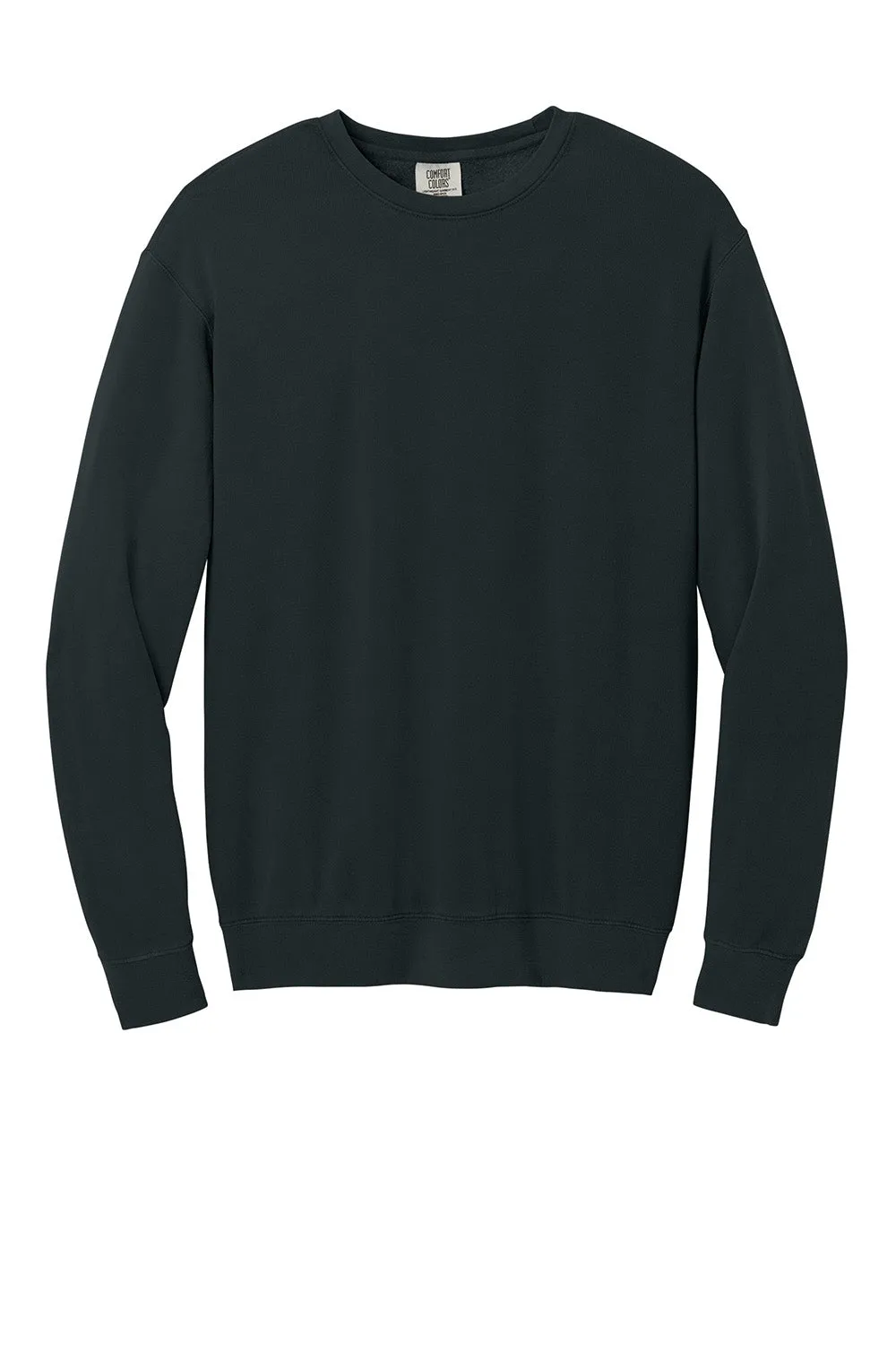 Comfort Colors Herren Fleece Pullover mit Rundhalsausschnitt - gefärbtes Gewebe - Schwarz