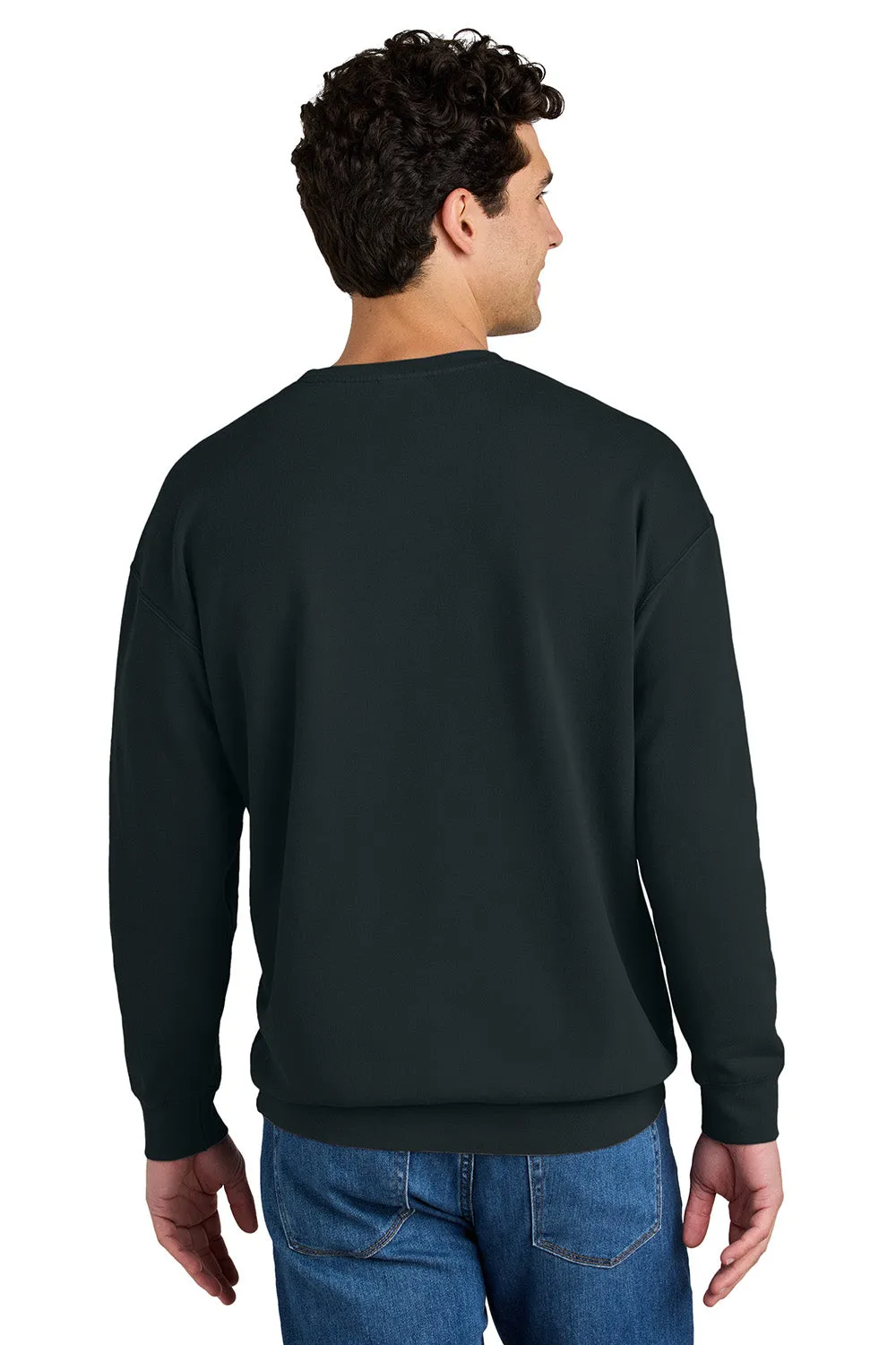 Comfort Colors Herren Fleece Pullover mit Rundhalsausschnitt - gefärbtes Gewebe - Schwarz