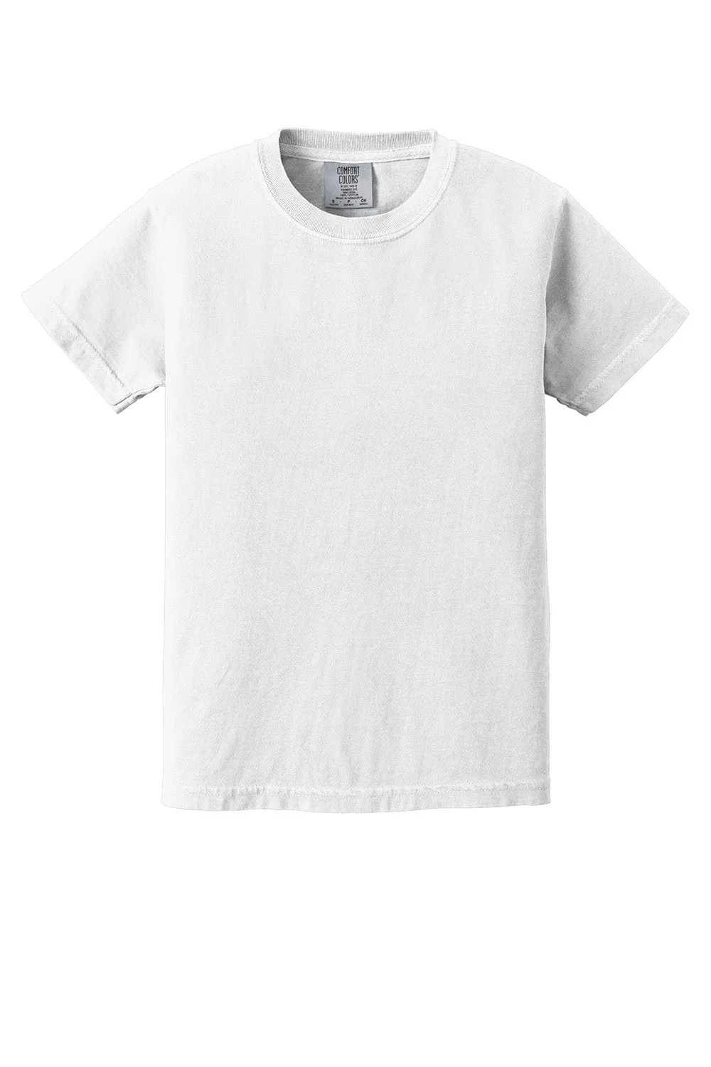 Comfort Colors Jugend Kurzarm Rundhals T-Shirt - Weiß