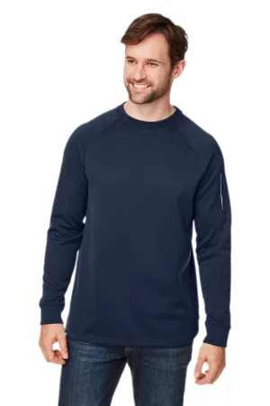 Core 365 Herren Fusion ChromaSoft Anti-Static Fleece Crewneck Sweatshirt mit Tasche - Klassisches Marineblau - Ausverkauf