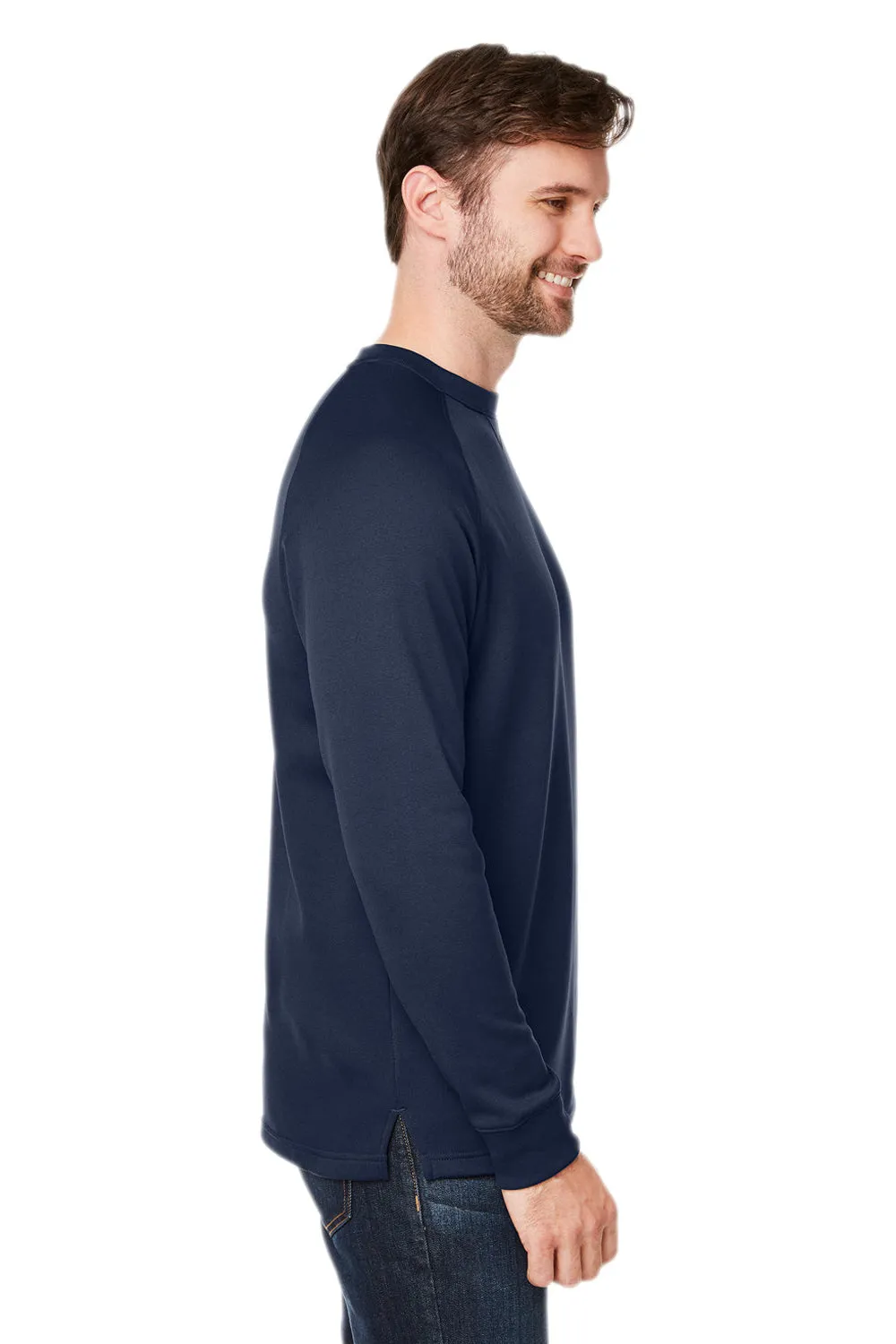 Core 365 Herren Fusion ChromaSoft Anti-Static Fleece Crewneck Sweatshirt mit Tasche - Klassisches Marineblau - Ausverkauf