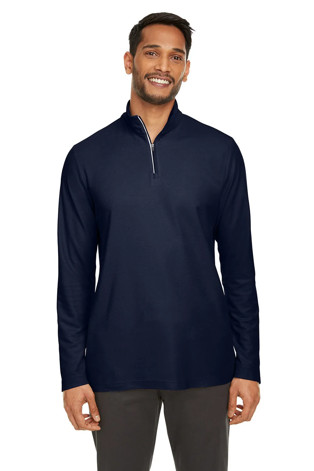 Core 365 Herren Fusion ChromaSoft Performance Feuchtigkeitstransportierendes Piqué 1/4-Zip Sweatshirt - Klassisches Marineblau