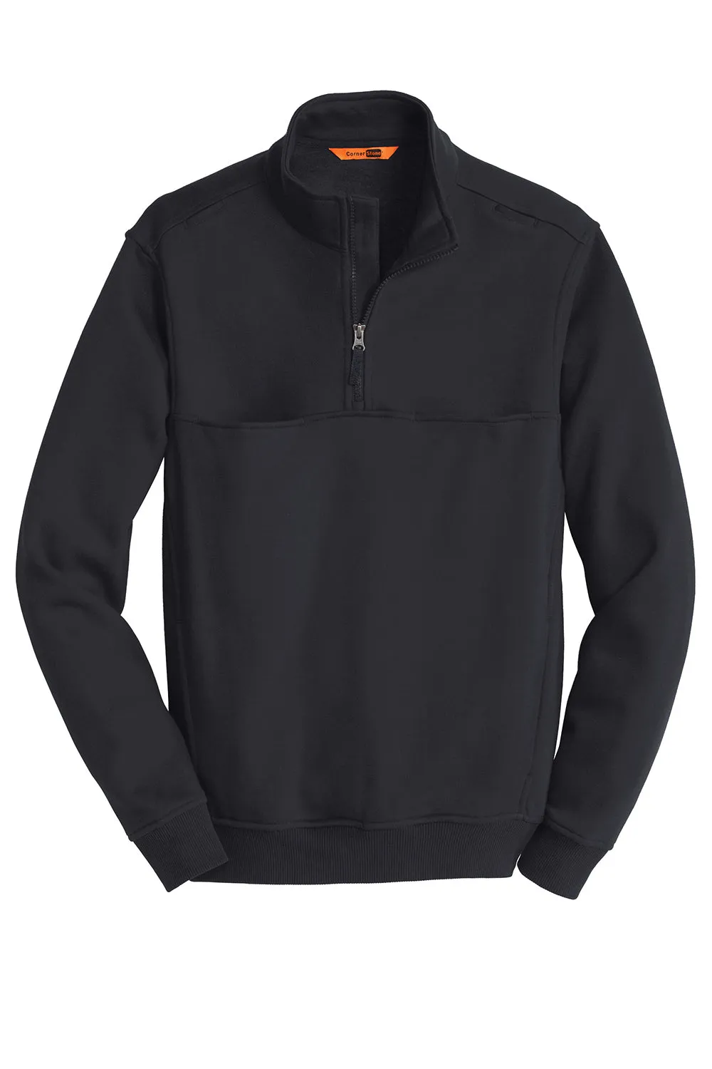CornerStone Herren Fleece 1/4 Zip Sweatshirt mit Taschen - Dunkelmarineblau