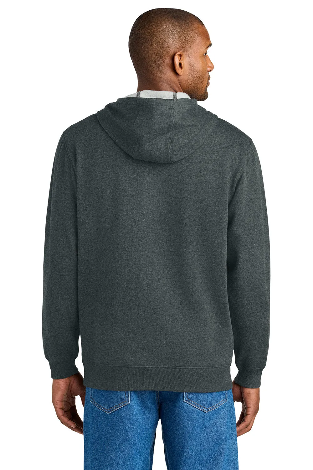 CornerStone Herren Robustes Fleece Kapuzenpullover Hoodie mit Kangaroo-Tasche - Heather Charcoal Grau