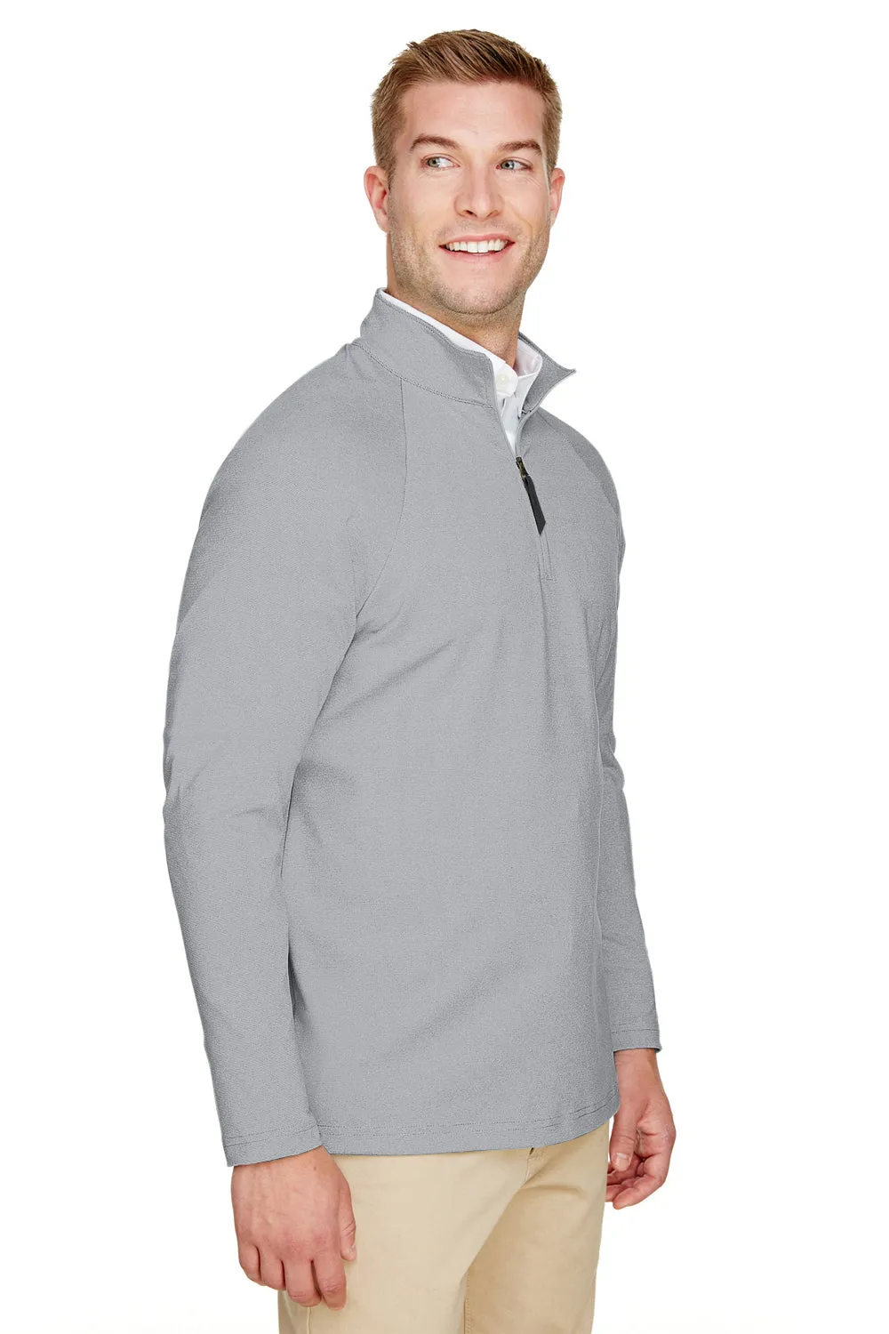 Devon & Jones Herren CrownLux Clubhouse Performance Feuchtigkeitstransportierendes 1/4-Zip Sweatshirt - Schwarz
