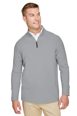 Devon & Jones Herren CrownLux Clubhouse Performance Feuchtigkeitstransportierendes 1/4-Zip Sweatshirt - Schwarz