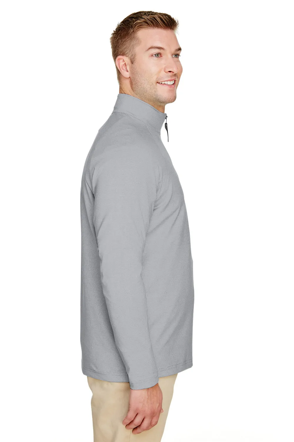 Devon & Jones Herren CrownLux Clubhouse Performance Feuchtigkeitstransportierendes 1/4-Zip Sweatshirt - Schwarz