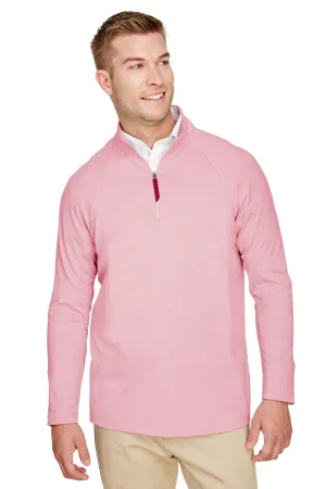 Devon & Jones Herren CrownLux Clubhouse Performance Feuchtigkeitstransportierendes 1/4-Zip Sweatshirt - Rot