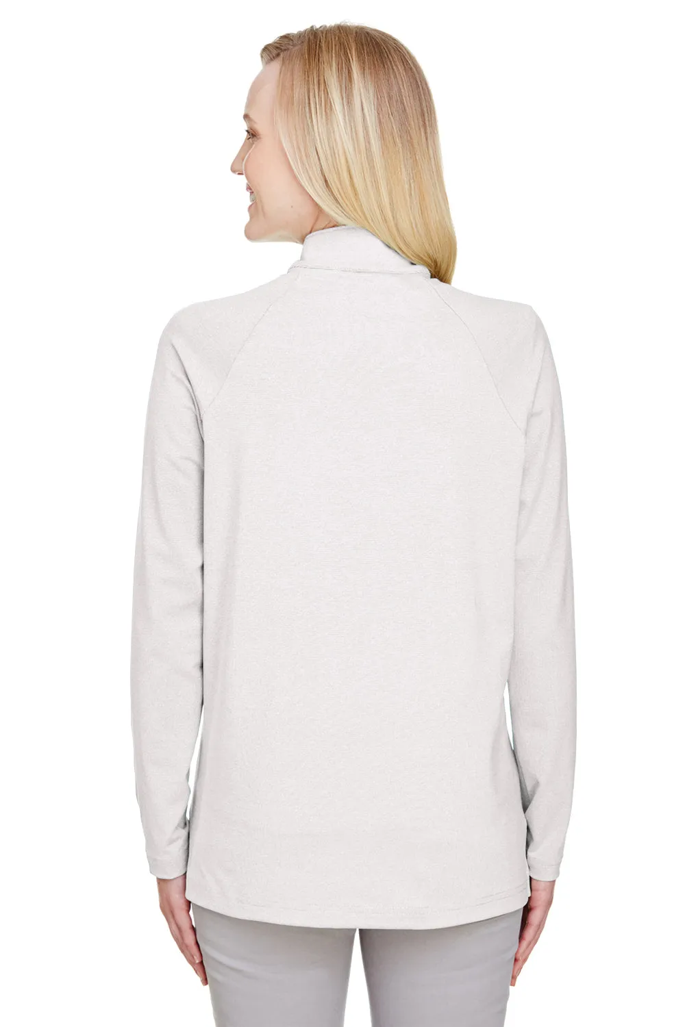 Devon & Jones Damen CrownLux Clubhouse Performance Feuchtigkeitstransportierendes 1/4-Zip Sweatshirt - Silbergrau