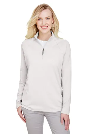 Devon & Jones Damen CrownLux Clubhouse Performance Feuchtigkeitstransportierendes 1/4-Zip Sweatshirt - Silbergrau