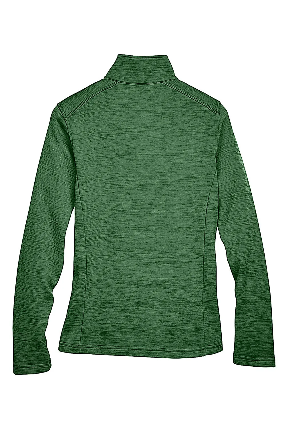 Devon & Jones Damen Newbury Fleece 1/4-Zip Sweatshirt mit Beuteltasche - Heather Forest Grün