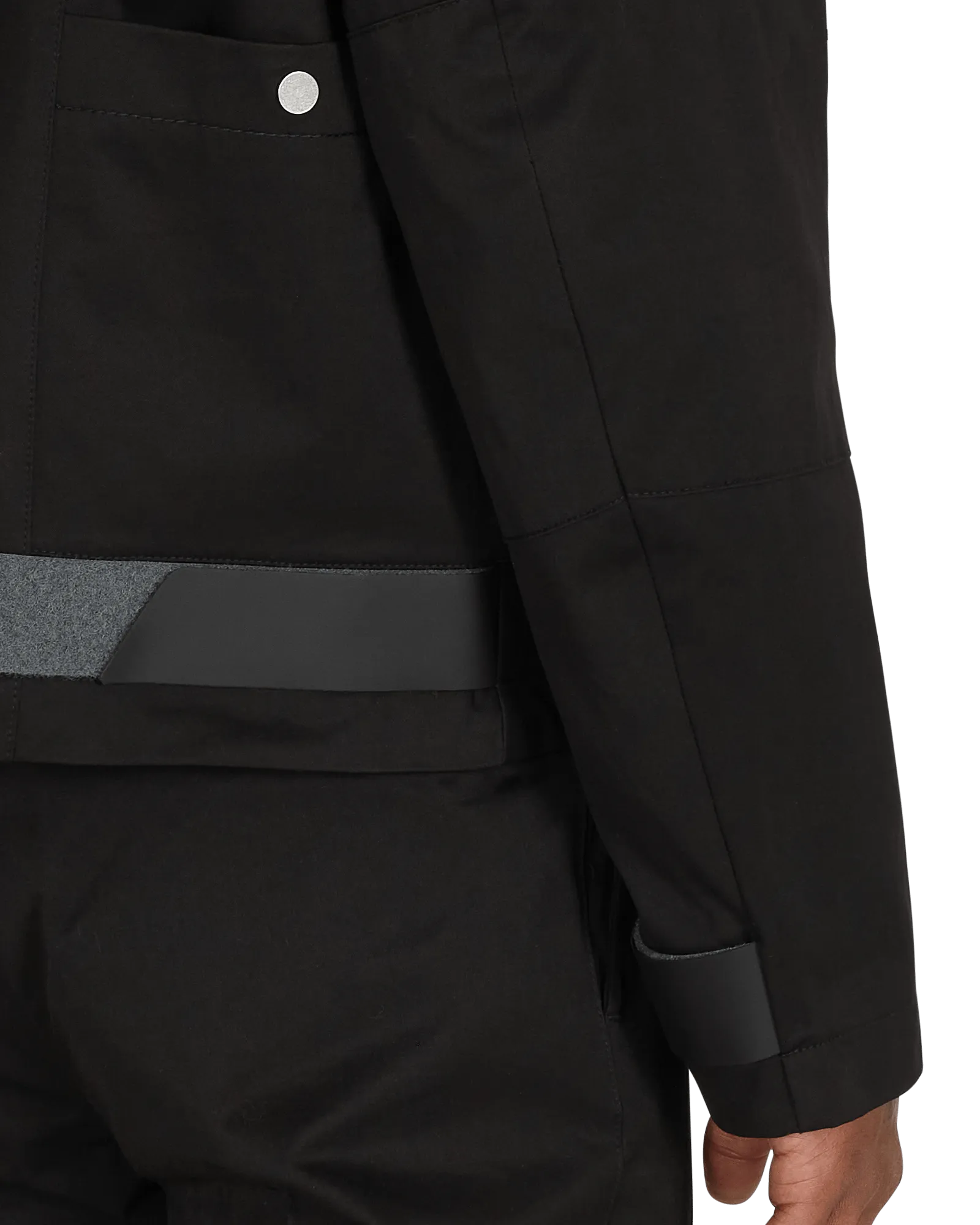 Diagonaler Yuma Anorak Schwarz