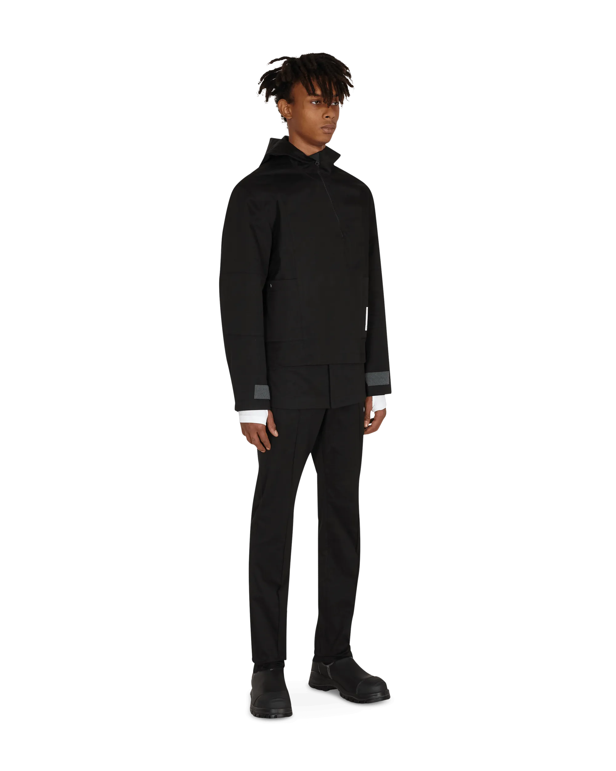 Diagonaler Yuma Anorak Schwarz