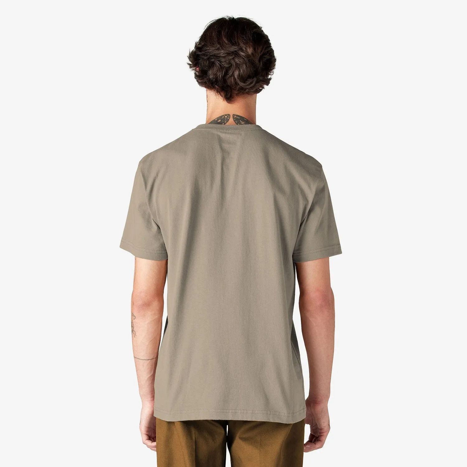 Dickies Herren Schweres Kurzarm-T-Shirt mit Tasche_ Wüstensand Dickies Kleidung