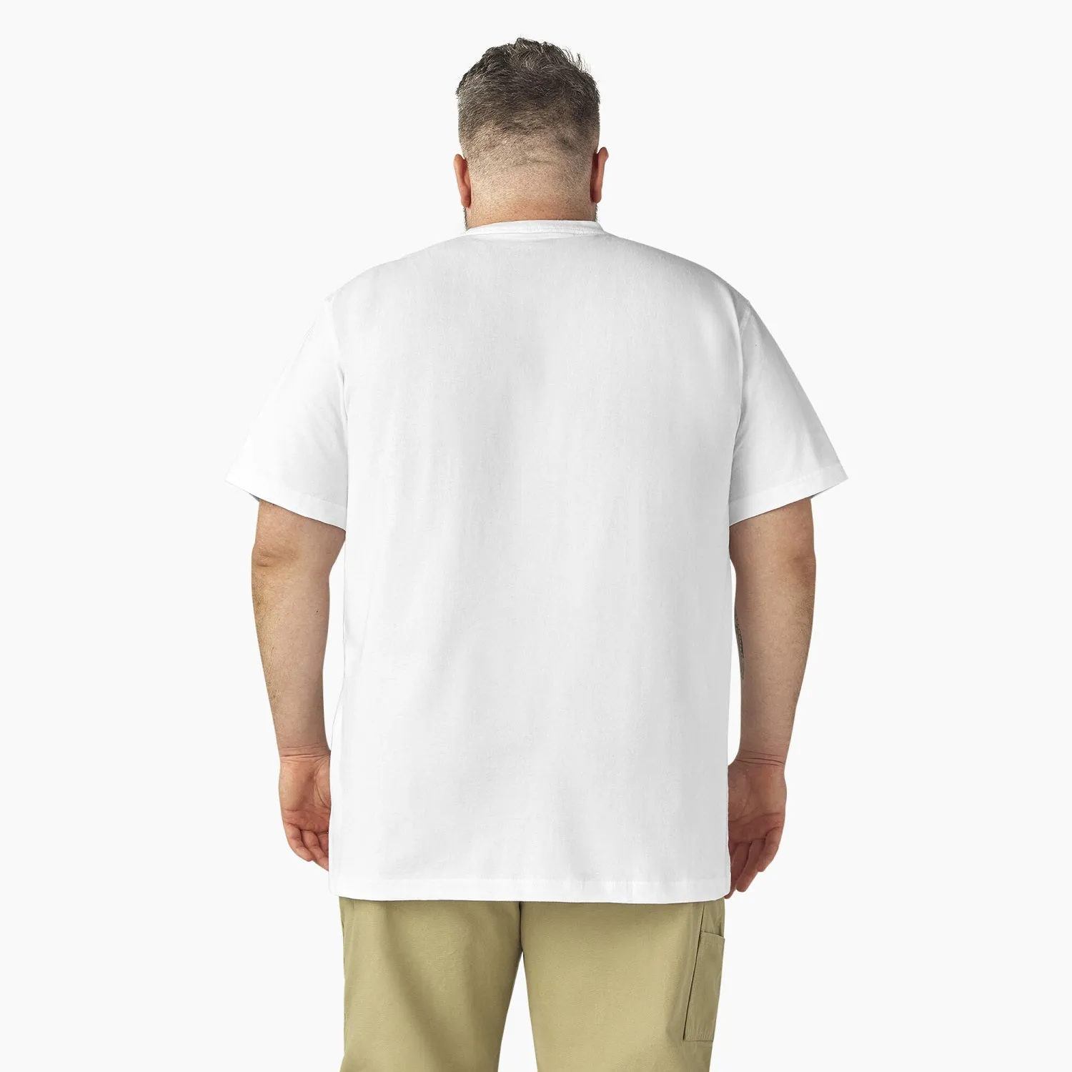 Dickies Herren Schweres Kurzarm T-Shirt mit Tasche_Weiß Dickies Kleidung