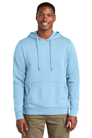 Herrenbezirk Wasch-Fleece Kapuzenpullover Hoodie mit Beuteltasche - Heritage Blau