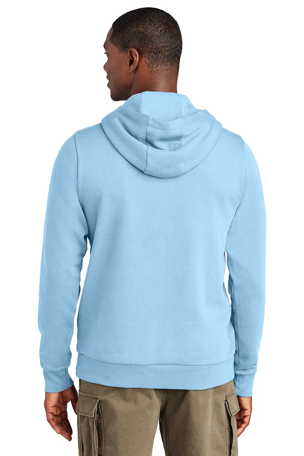 Herrenbezirk Wasch-Fleece Kapuzenpullover Hoodie mit Beuteltasche - Heritage Blau