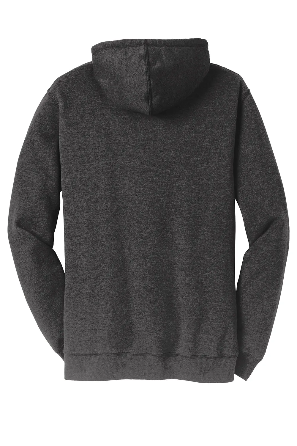 District Herren Fleece Kapuzenpullover mit Kangaroo-Tasche - Heather Schwarz