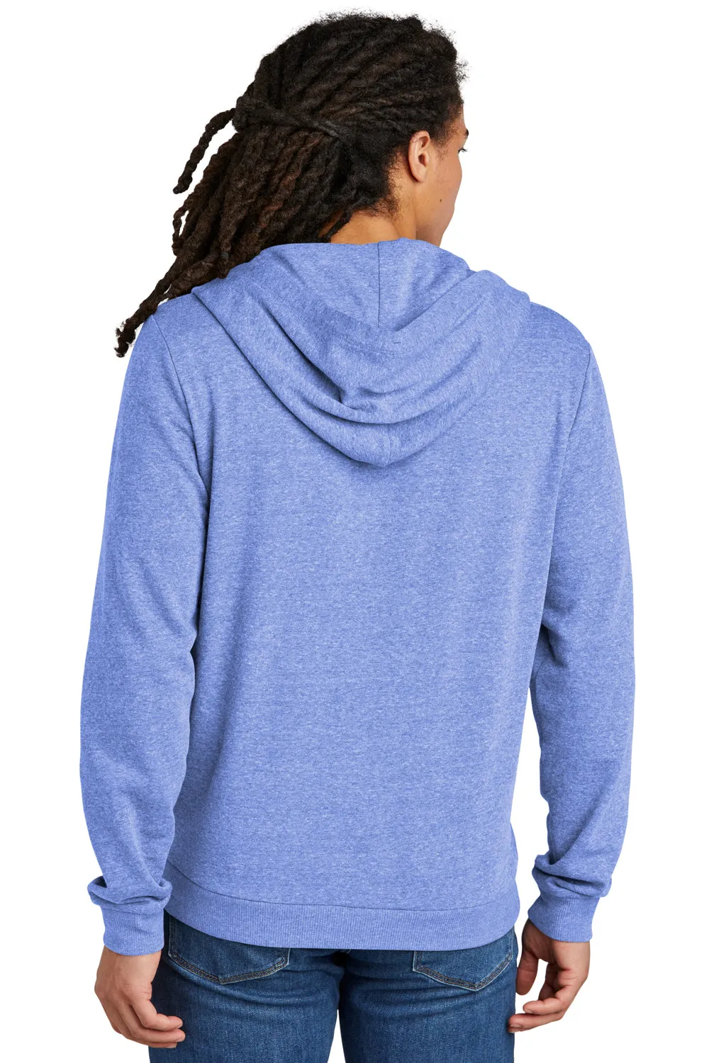 District Herren Perfekt Tri Fleece Full Zip Kapuzenpullover Hoodie mit Taschen - Royal Blue Frost