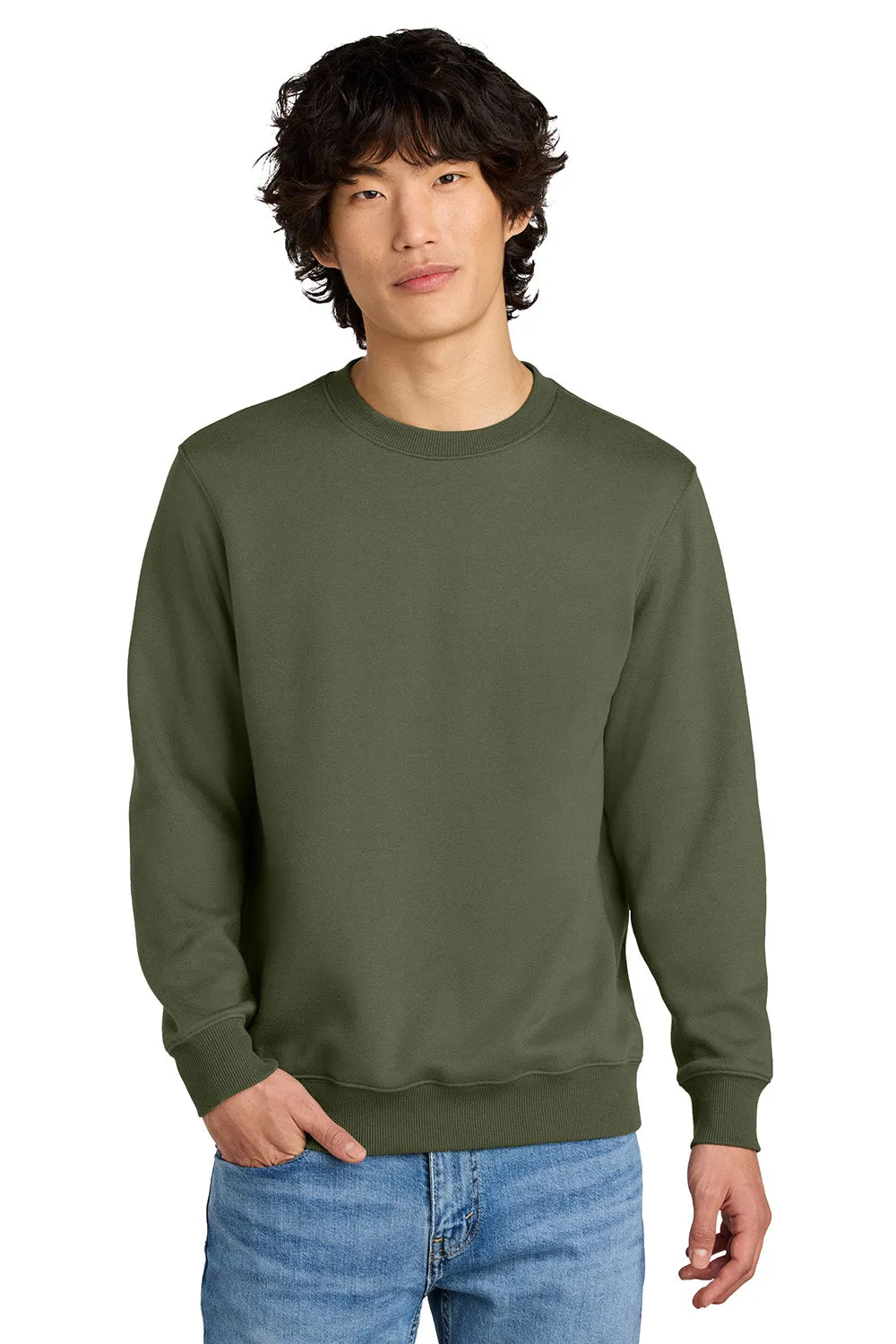 District Herren Perfektes Gewicht Fleece Pullover - Militärgrün