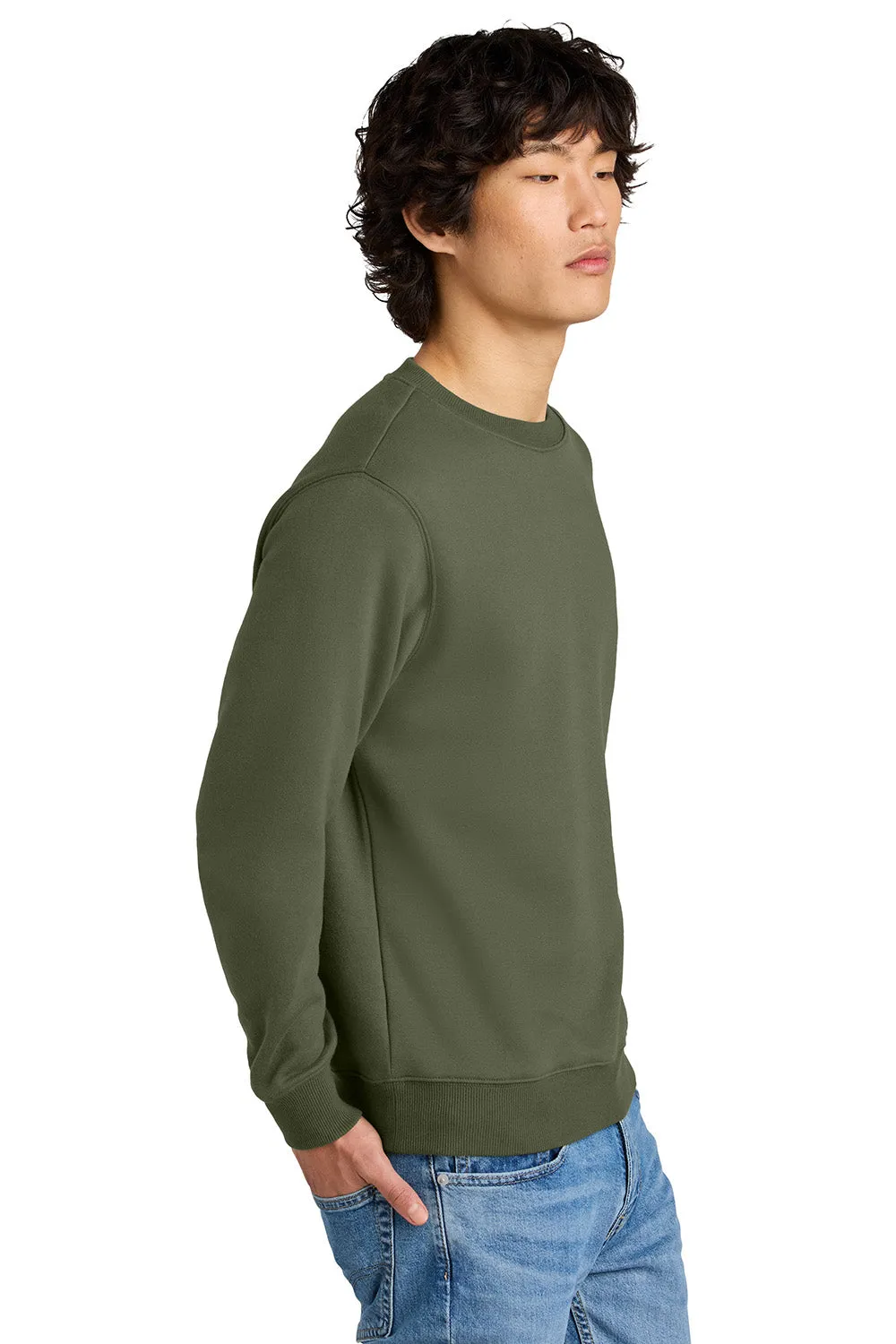 District Herren Perfektes Gewicht Fleece Pullover - Militärgrün
